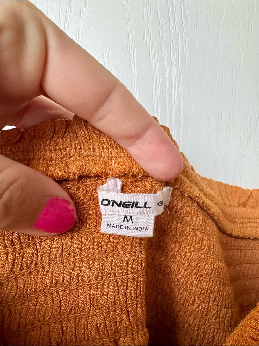 O'Neill Strapless Smocked Maxi Dress in Burnt Orange - Picture 3 of 6